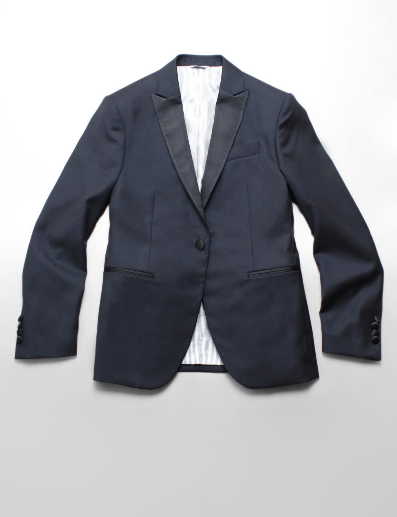 FINAL SALE 2020 Version BKT50 Peak Lapel Tuxedo Jacket Super 110s Satin Lapel