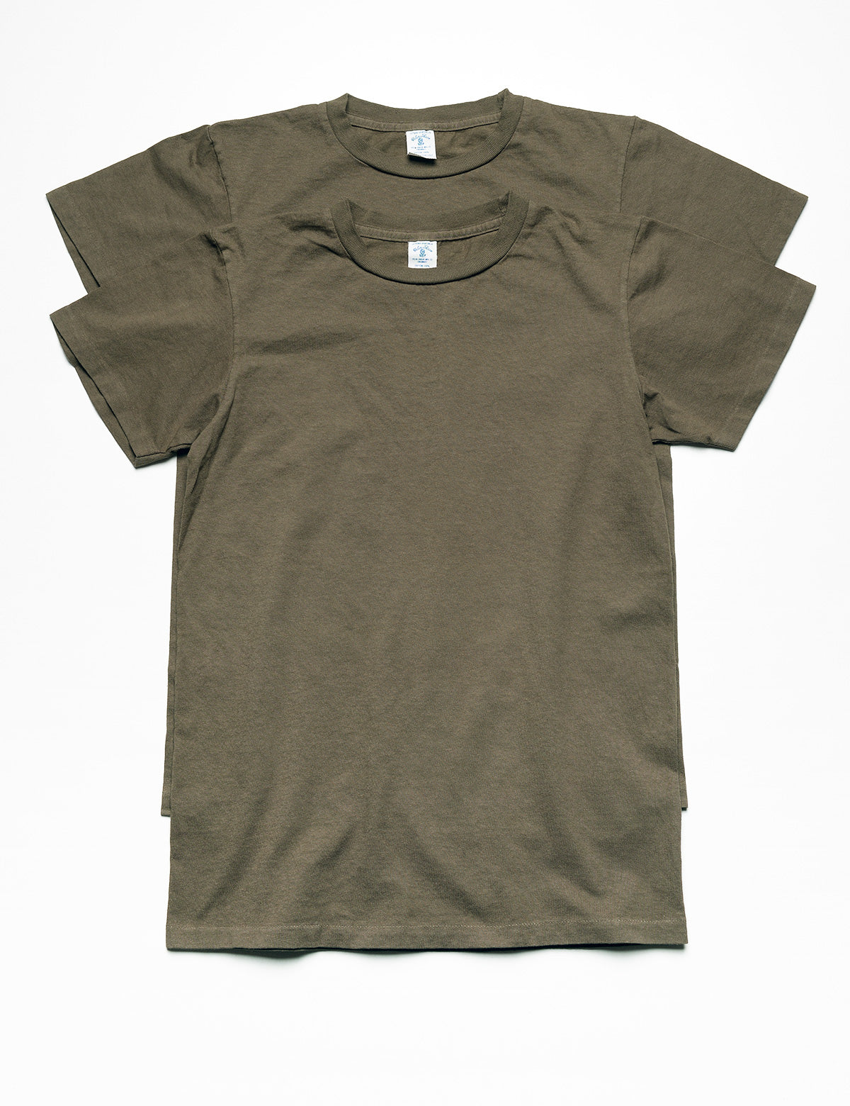 Full length shot of Velva Sheen 2-Pack Short Sleeve Tee in Olive