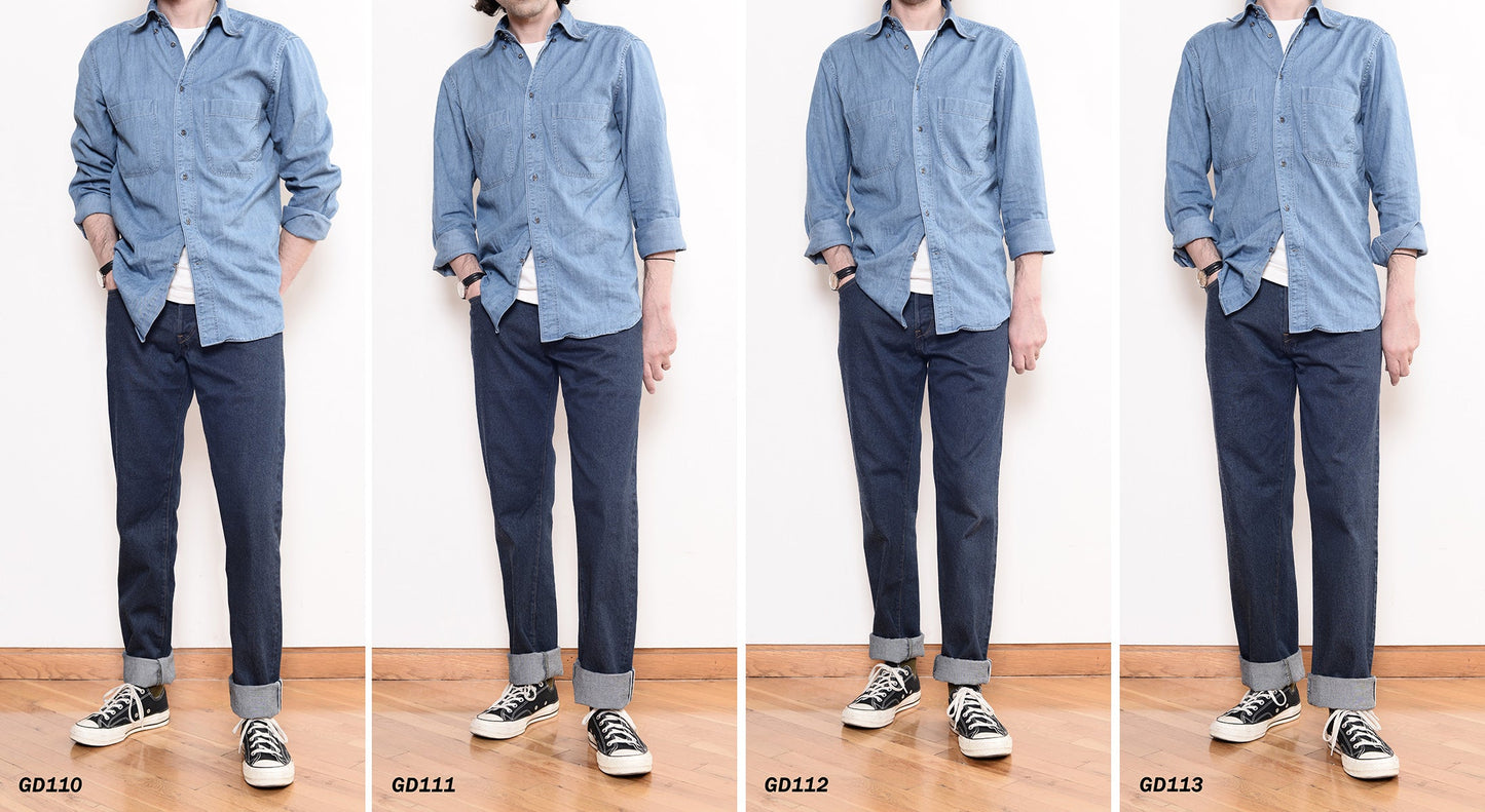 GD110 SLIM TAPERED | Raw 13 Oz Selvedge Denim - Original Indigo