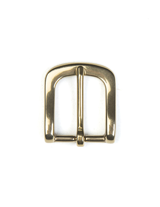 Flat shot of Brooklyn Tailors 25 MM Buckle in Natural Brass