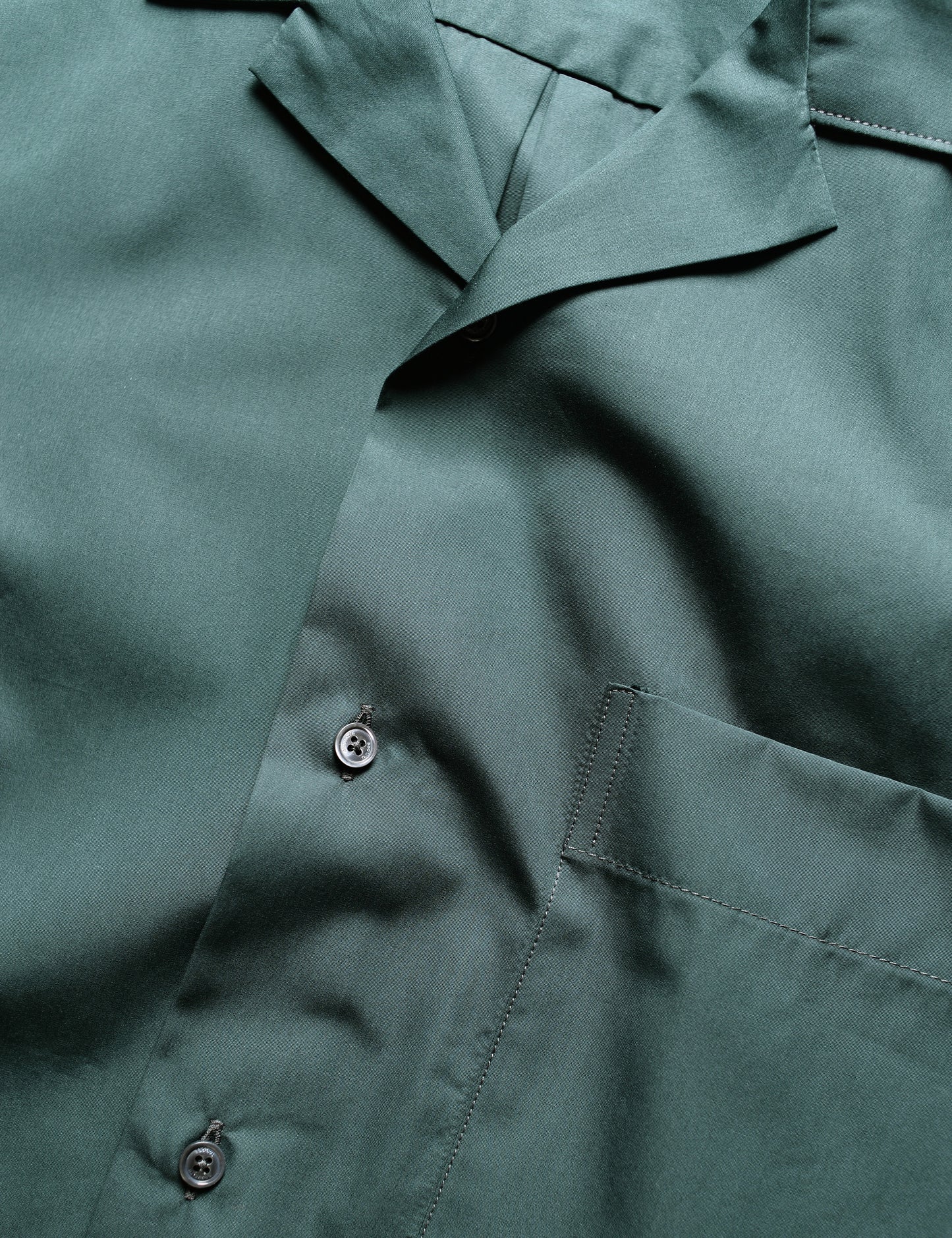 FINAL SALE: BKT18 Camp Shirt in Crisp Poplin - Deep Green