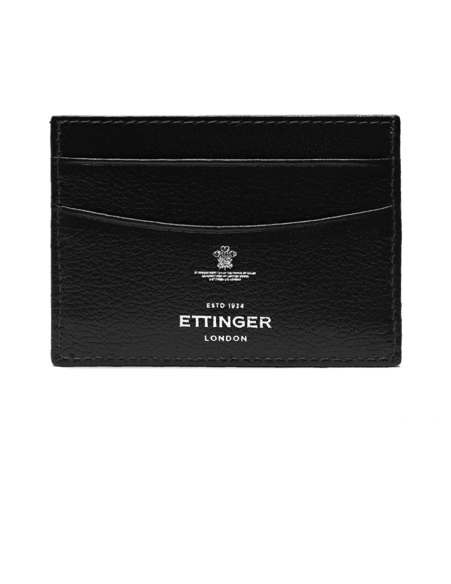 Ettinger Capra Flat Credit Card Case in Black flat photo