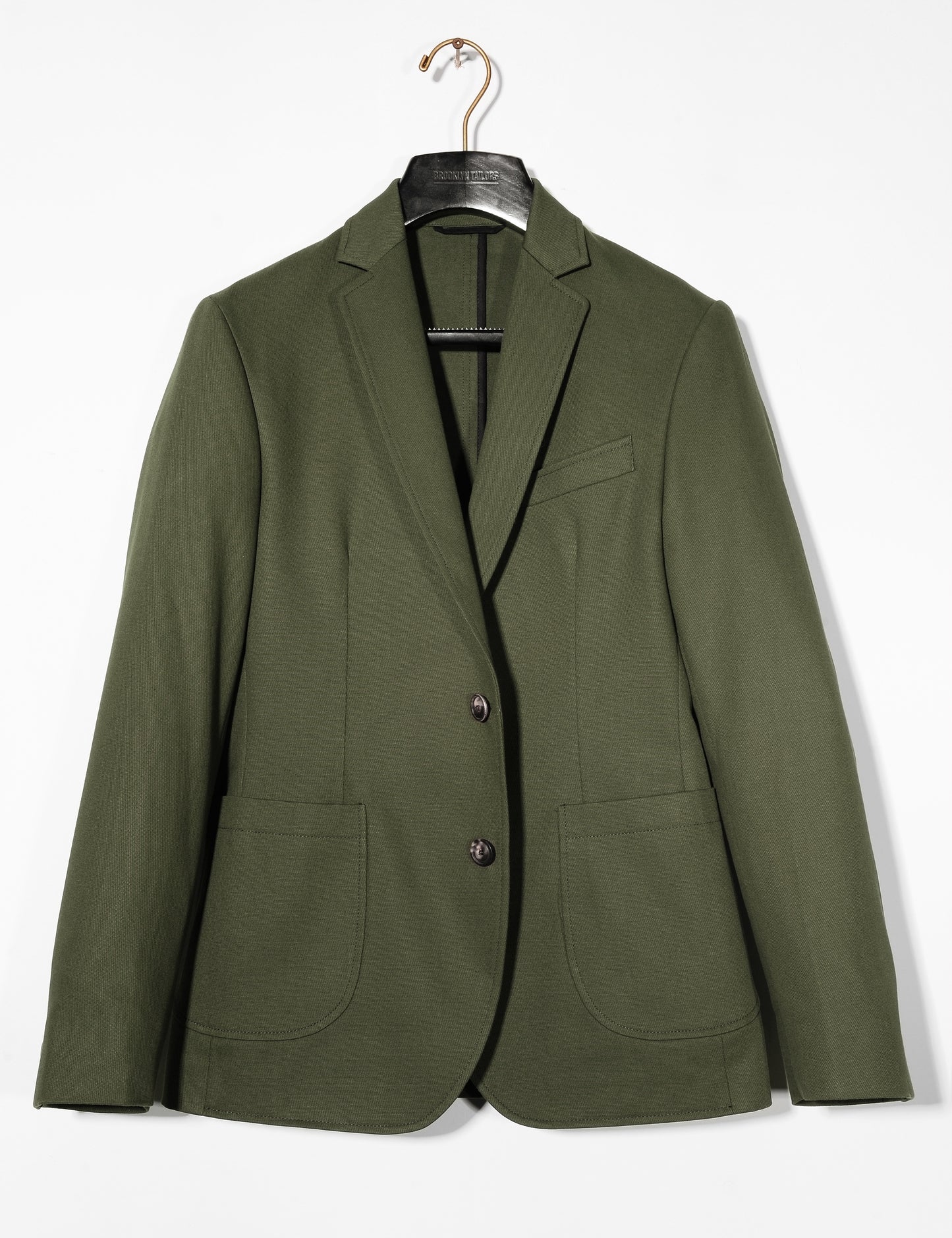 BKT35 Unstructured Jacket in Cavalry Twill - Olive