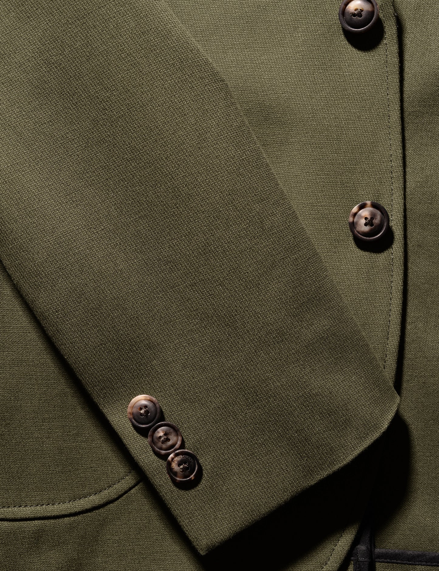 BKT35 Unstructured Jacket in Cavalry Twill - Olive