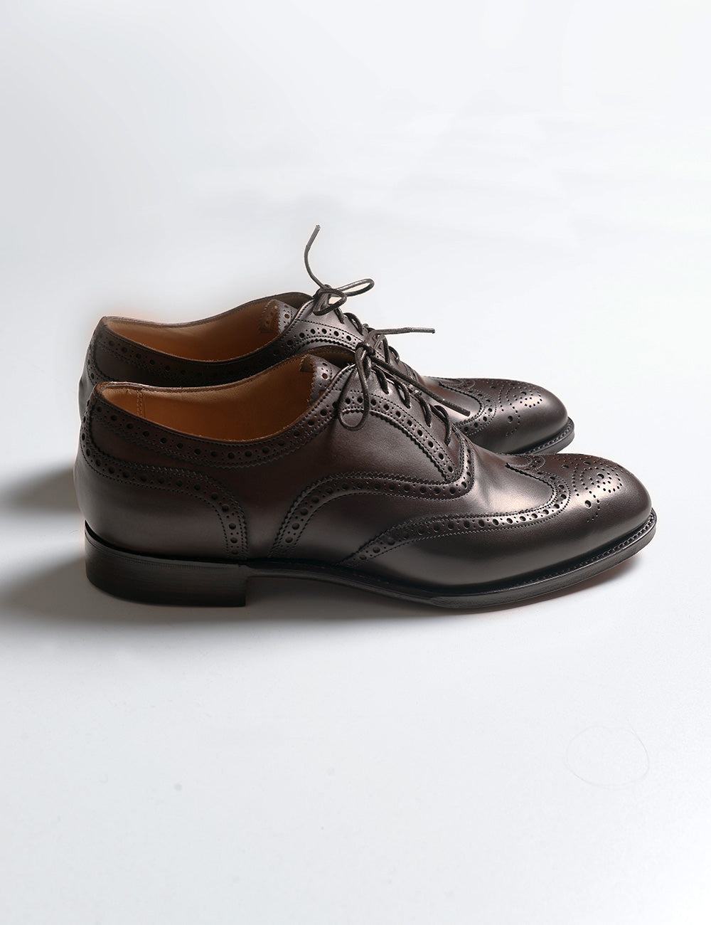 Side photo of Joseph Cheaney Arthur III Oxford Brogue  in Mocha Calf Leather