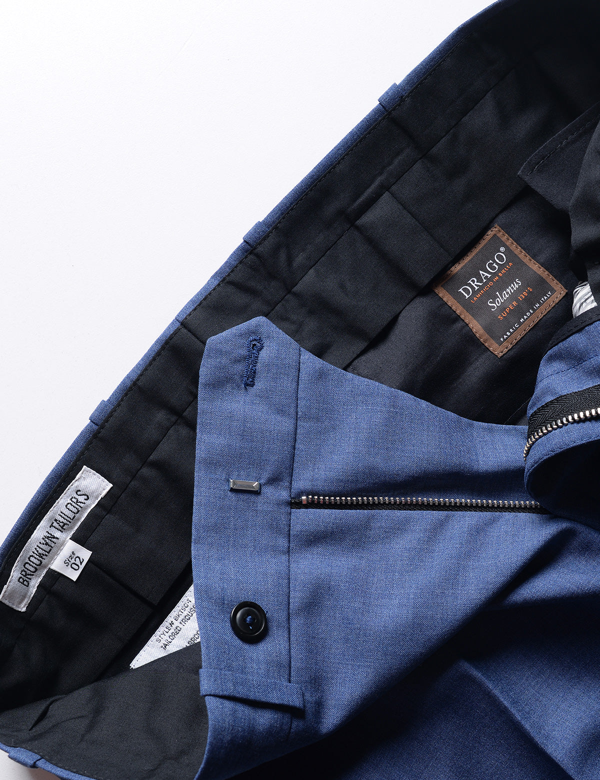 BKT50 Tailored Trousers in Heathered Wool - San Marino Blue