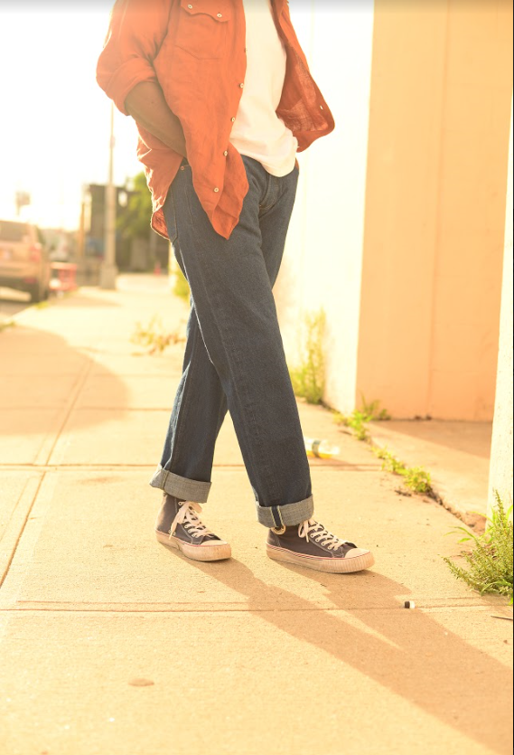 GD112 SLOUCHY TAPERED | Raw 13 Oz Selvedge Denim - Original Indigo
