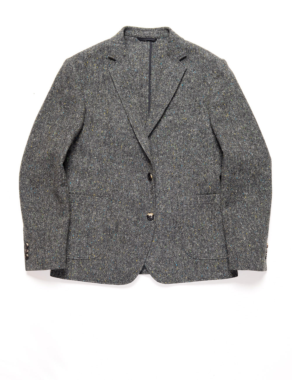 Irish 100% Donegal Tweed Shirt Jacket Grey Fleck 