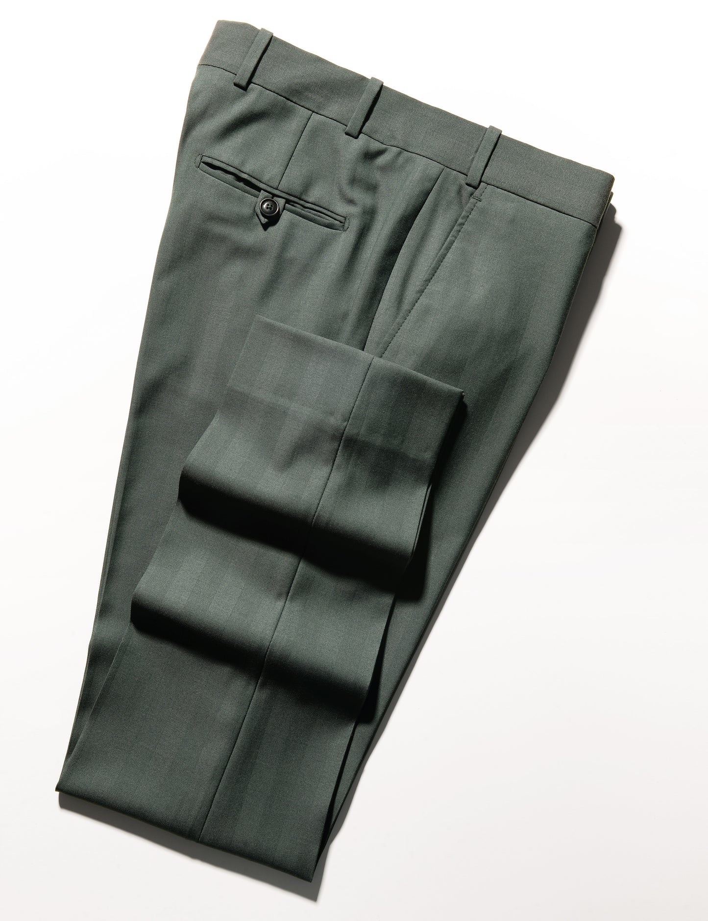 BKT50 Tailored Trousers in Wool Herringbone - Cyprus