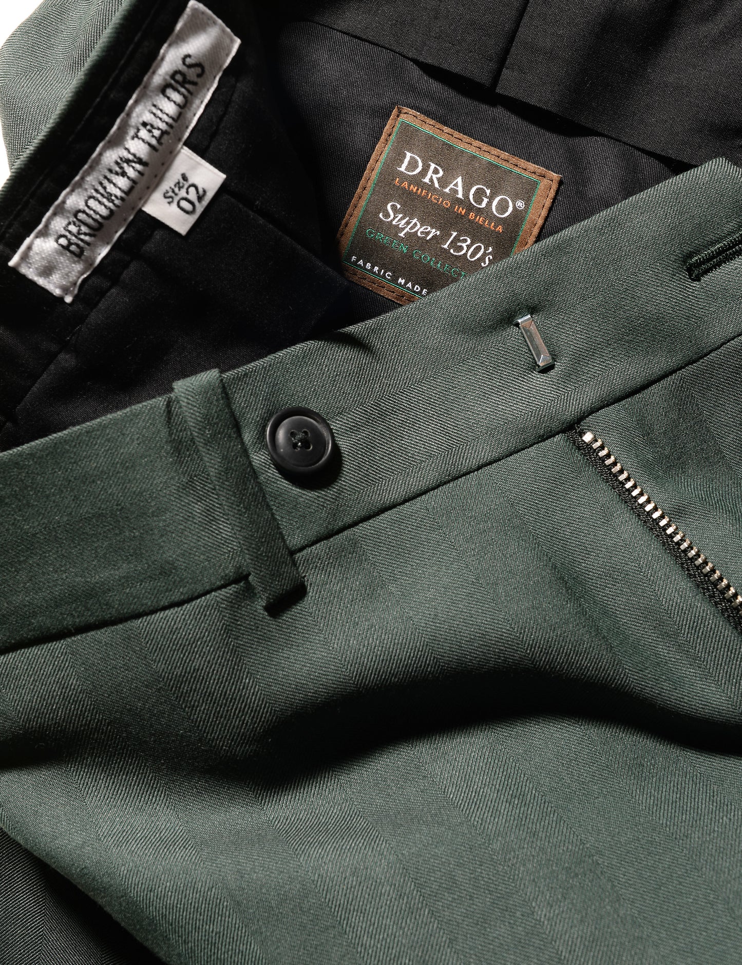 BKT50 Tailored Trousers in Wool Herringbone - Cyprus