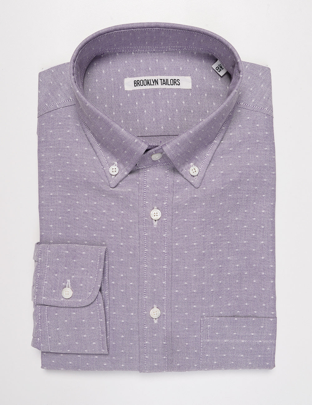 BKT10 Slim Casual Shirt in Eyelet Oxford - Lavender
