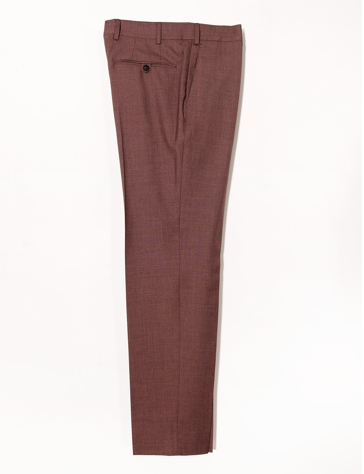 BKT50 Tailored Trousers in 14.5 Micron Mouliné - Cordovan