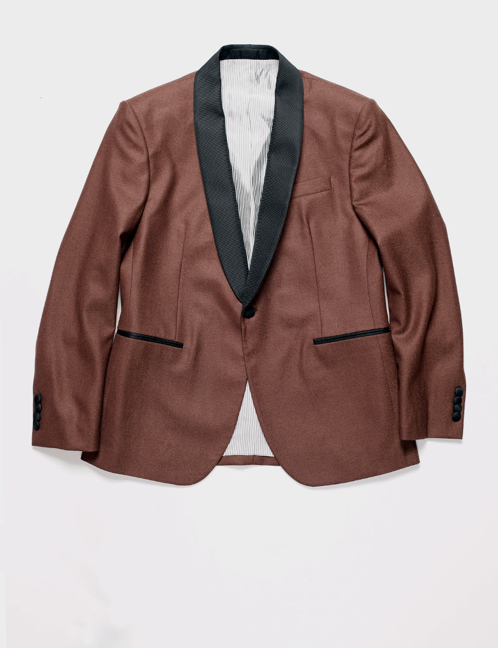 FINAL SALE: BKT50 Dinner Jacket in Brushed Twill - Burnt Sienna – Brooklyn  Tailors