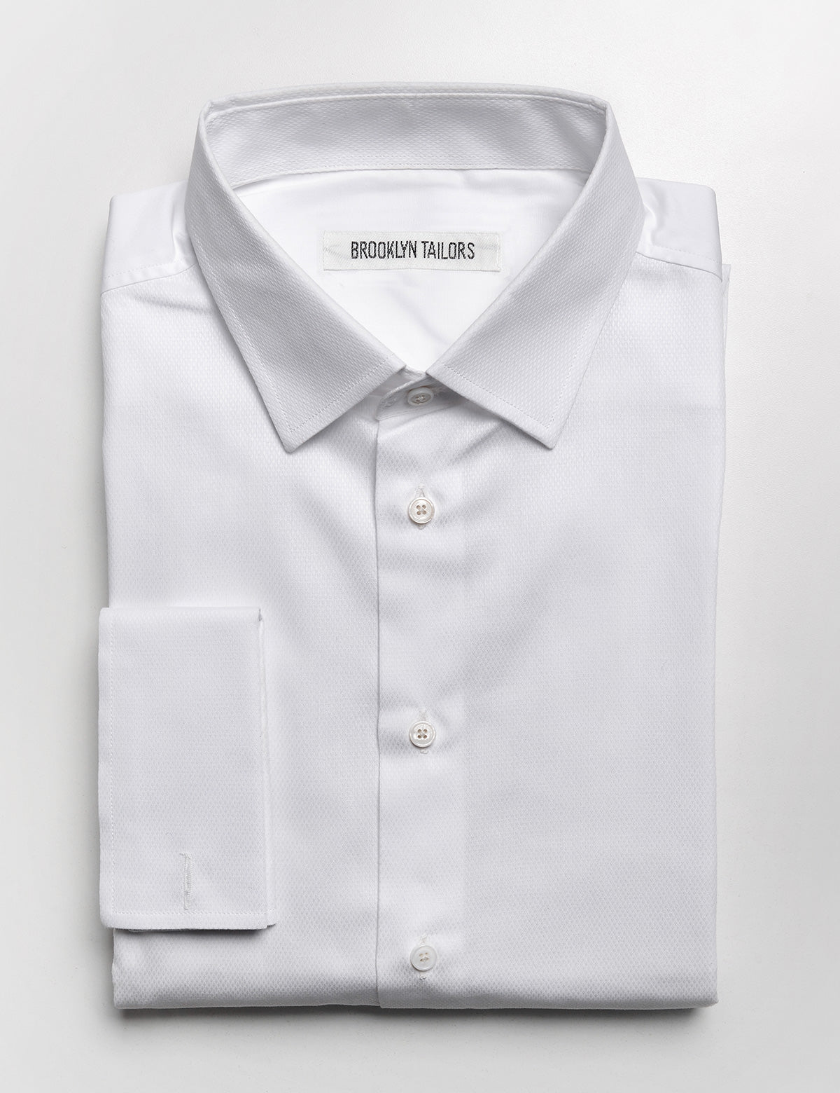 FINAL SALE: French Cuff Tuxedo Shirt With Removable Buttons - White Do Brooklyn Tailors FINAL SALE: French Cuff Tuxedo Shirt With Removable Buttons - White Do Brooklyn Tailors
