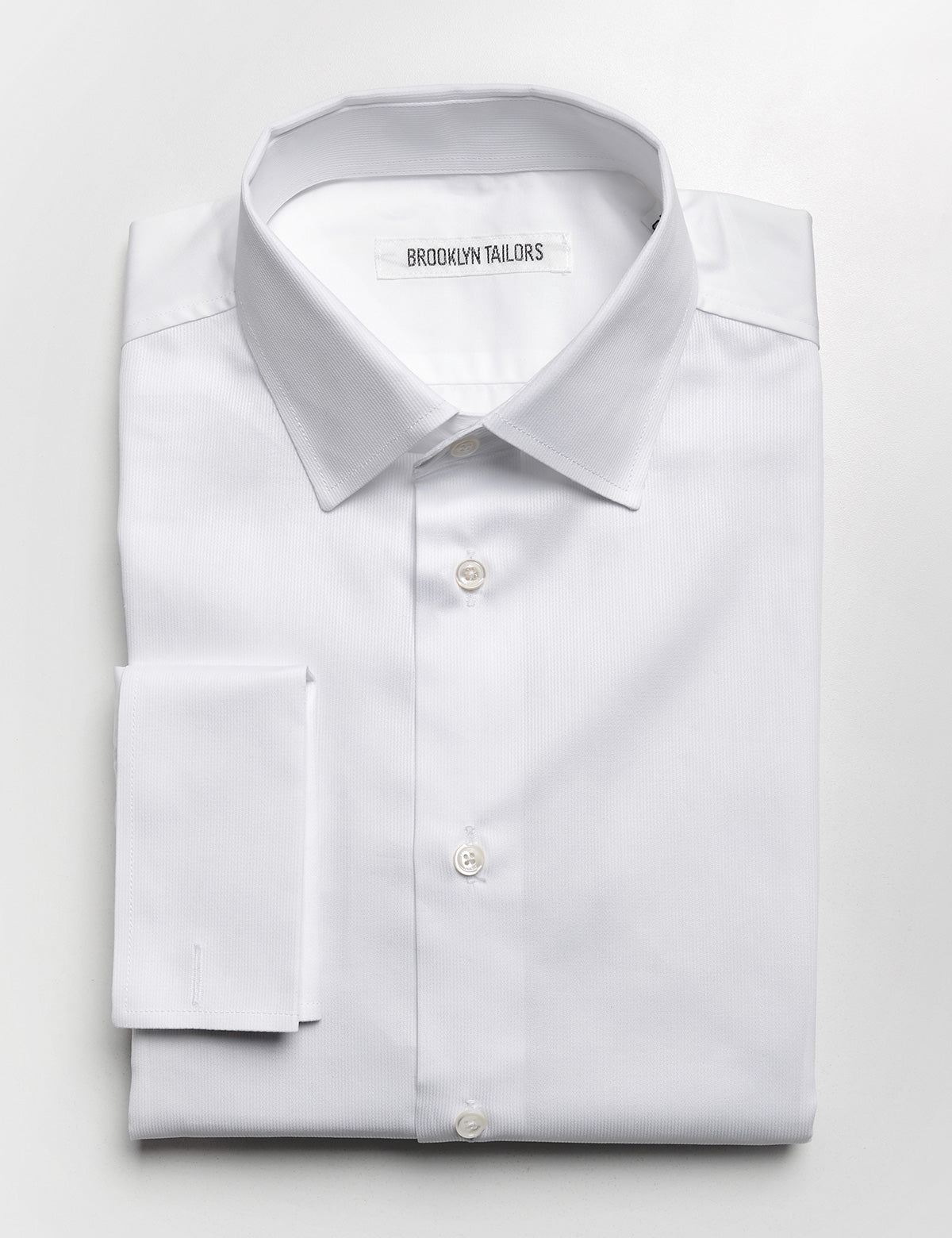 French Cuff Tuxedo Shirt With Removeable Buttons - Bar Pique 05 French Cuff Tuxedo Shirt With Removeable Buttons - Bar Pique 05