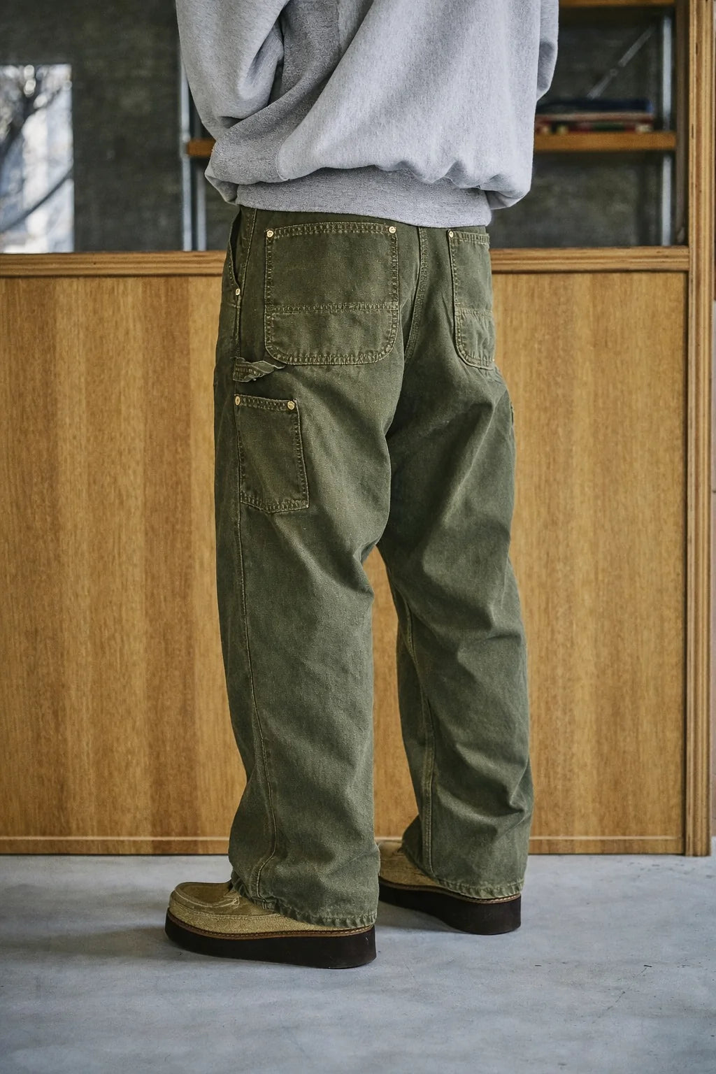 Dad's Fit Oxford Painter Pants - Coffee Brown
