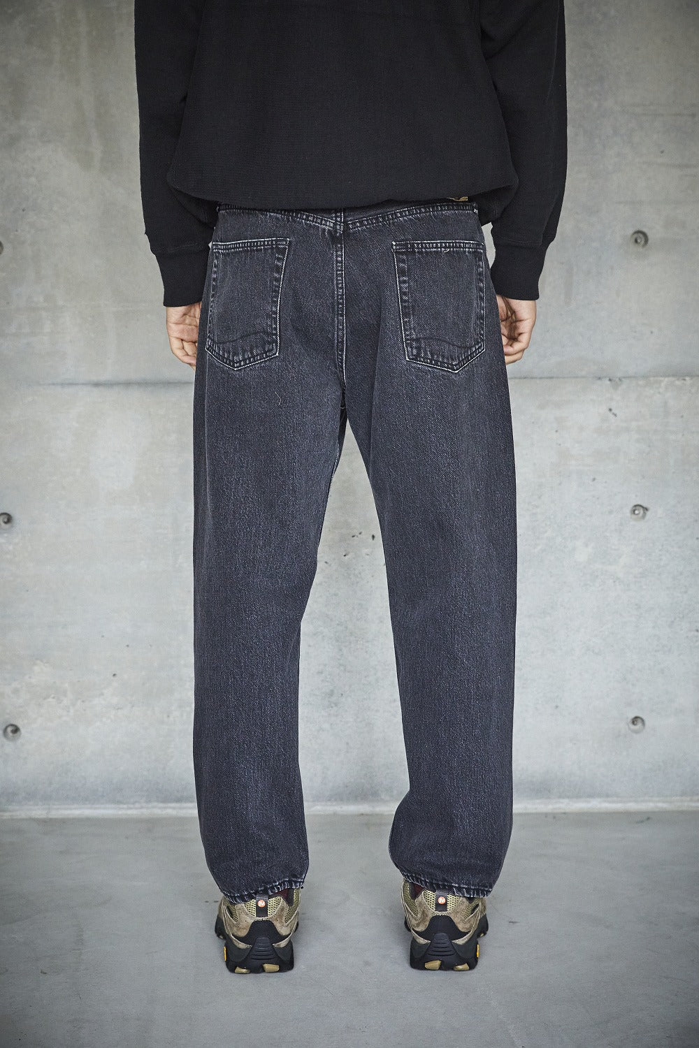 101 Dad Fit Denim Jeans - Black Denim Stonewash