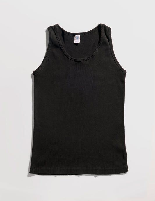One-Pack Ribbed Tank in Black