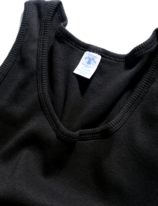 One-Pack Ribbed Tank in Black