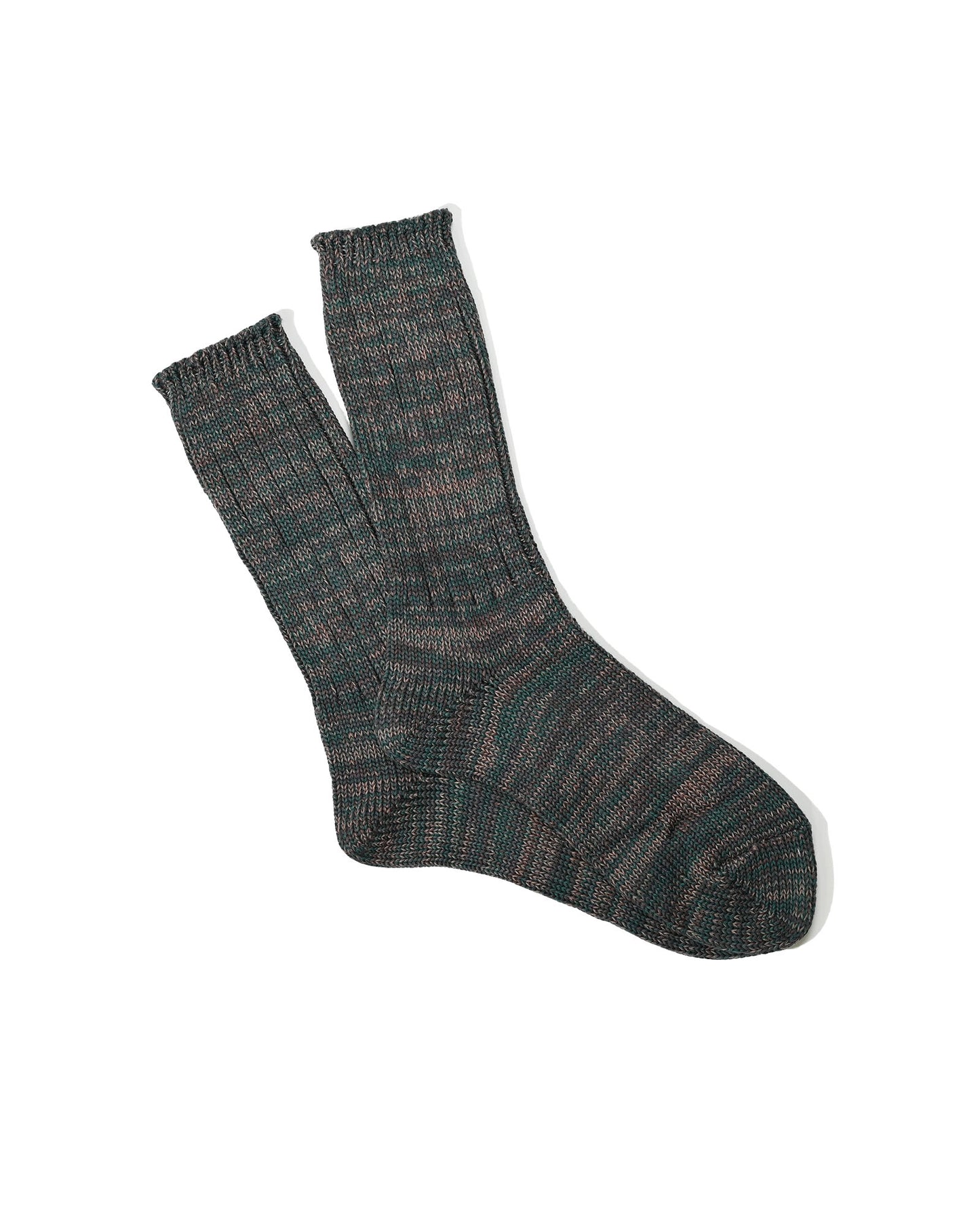 5 Color Mix Crew Socks - Army