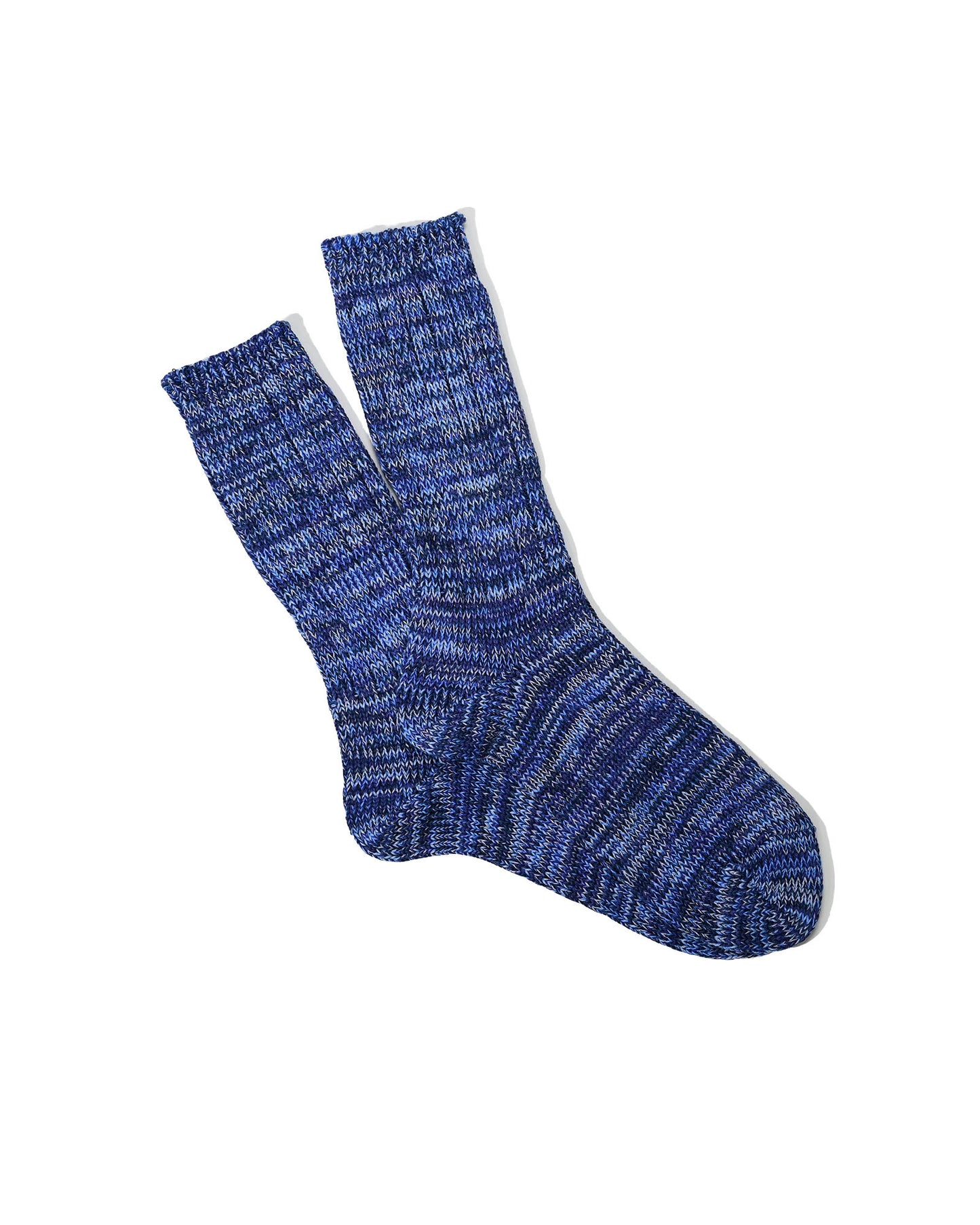 5 Color Mix Crew Socks - Navy