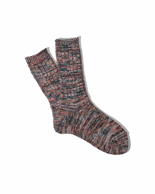 5 Color Mix Crew Socks - Orange