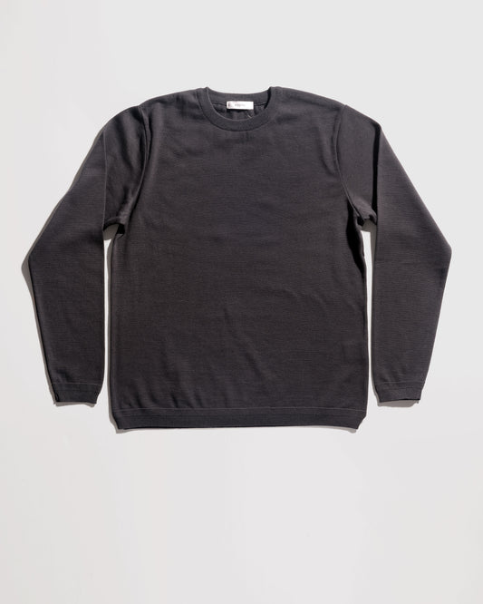 Knit Cotton Sweater - Charcoal
