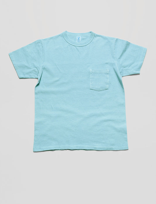 Pigment-Dyed Pocket Tee in Turquoise