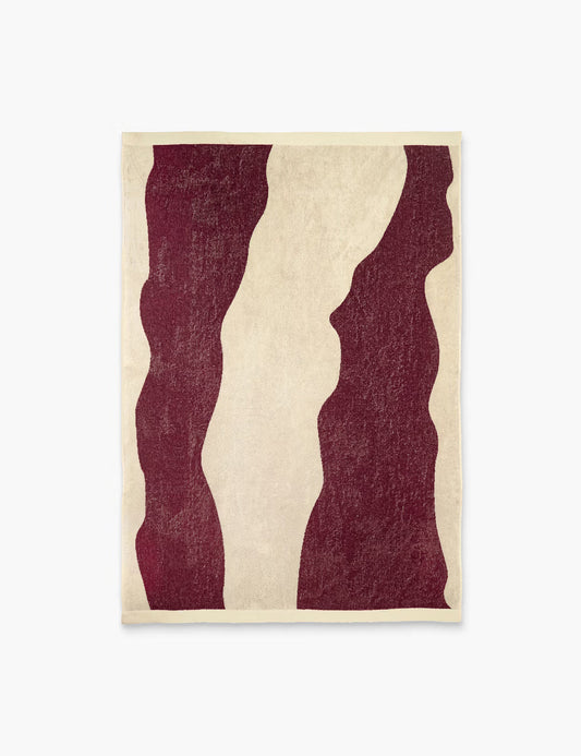 Burgundy Bone Towel