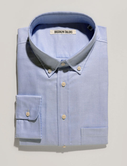 BKT10 Slim Casual Shirt in Classic Oxford - Sky Blue