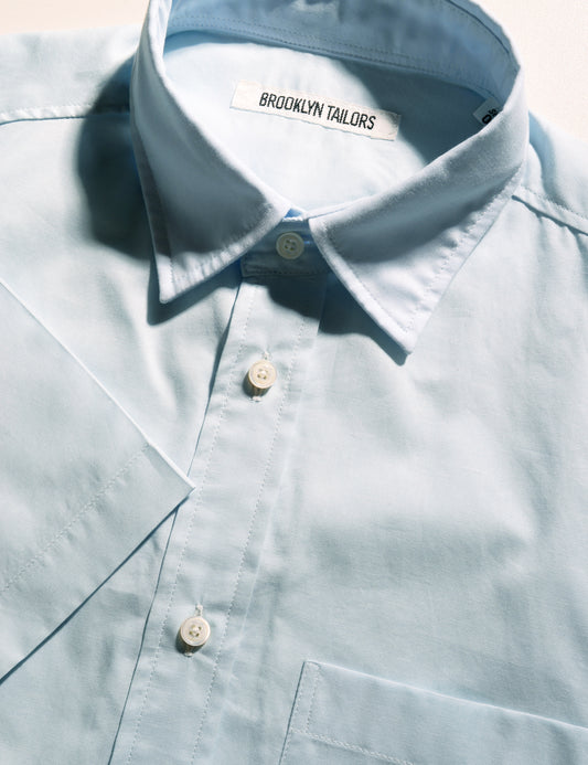 BKT14 Casual Shirt in Summer Weight Plainweave - Seafoam