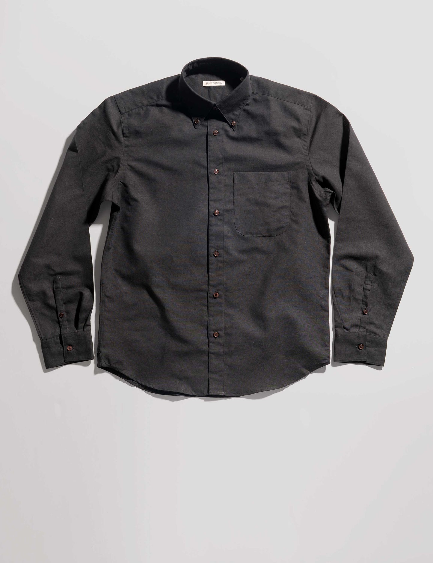 BKT14 Casual Shirt in Summer Weight Linen - Black
