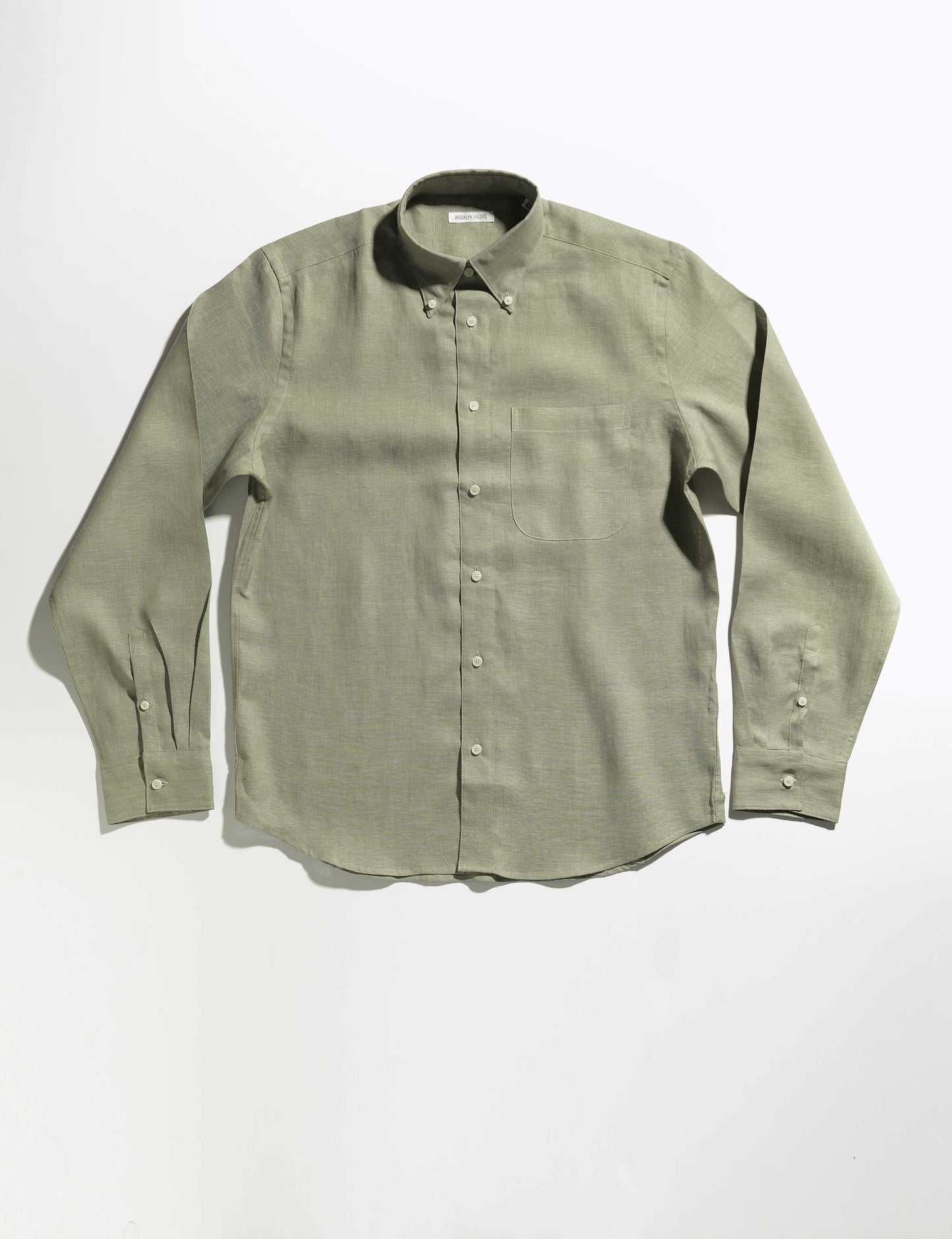 BKT14 Relaxed Casual Shirt in Linen Twill - Pistachio