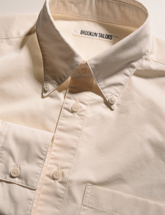 FINAL SALE: BKT14 Relaxed Shirt in Supima Cotton Twill - Natural