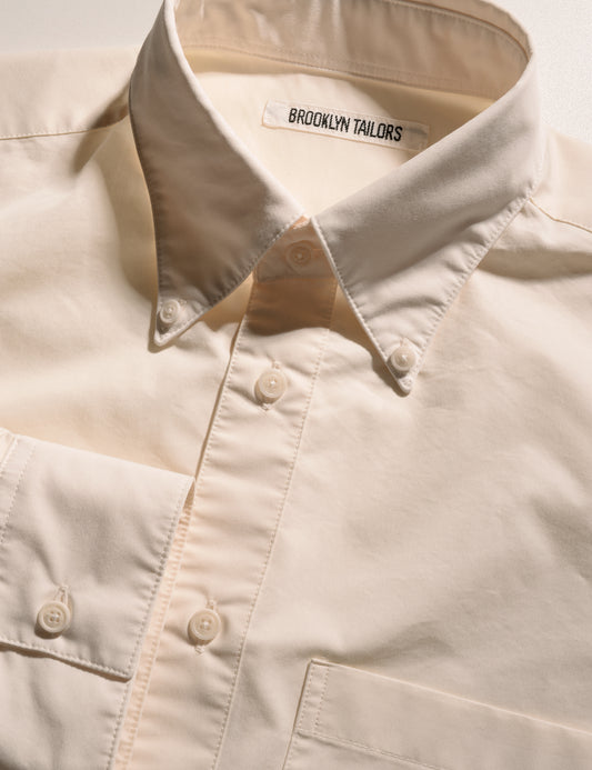 BKT14 Relaxed Shirt in Supima Cotton Twill - Natural