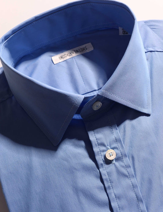 BKT20 Slim Dress Shirt in Cotton Plainweave - Aero