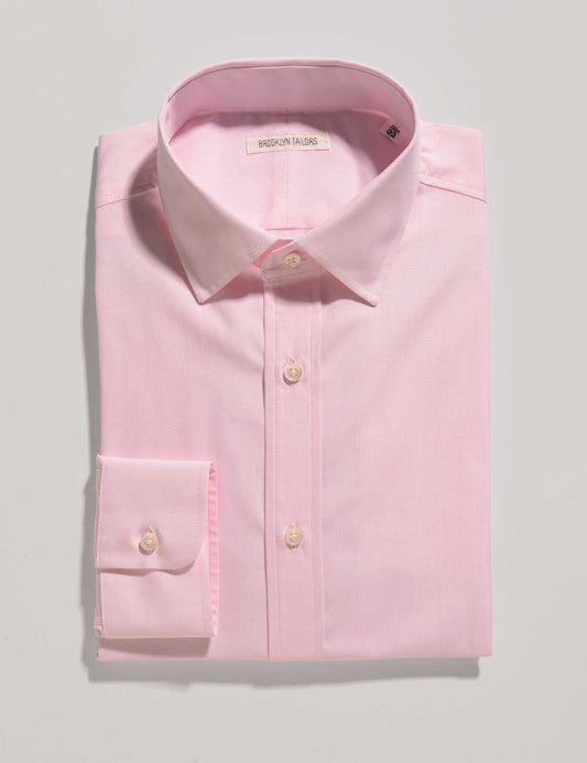 BKT20 Slim Dress Shirt in Pinpoint Oxford - Pale Pink
