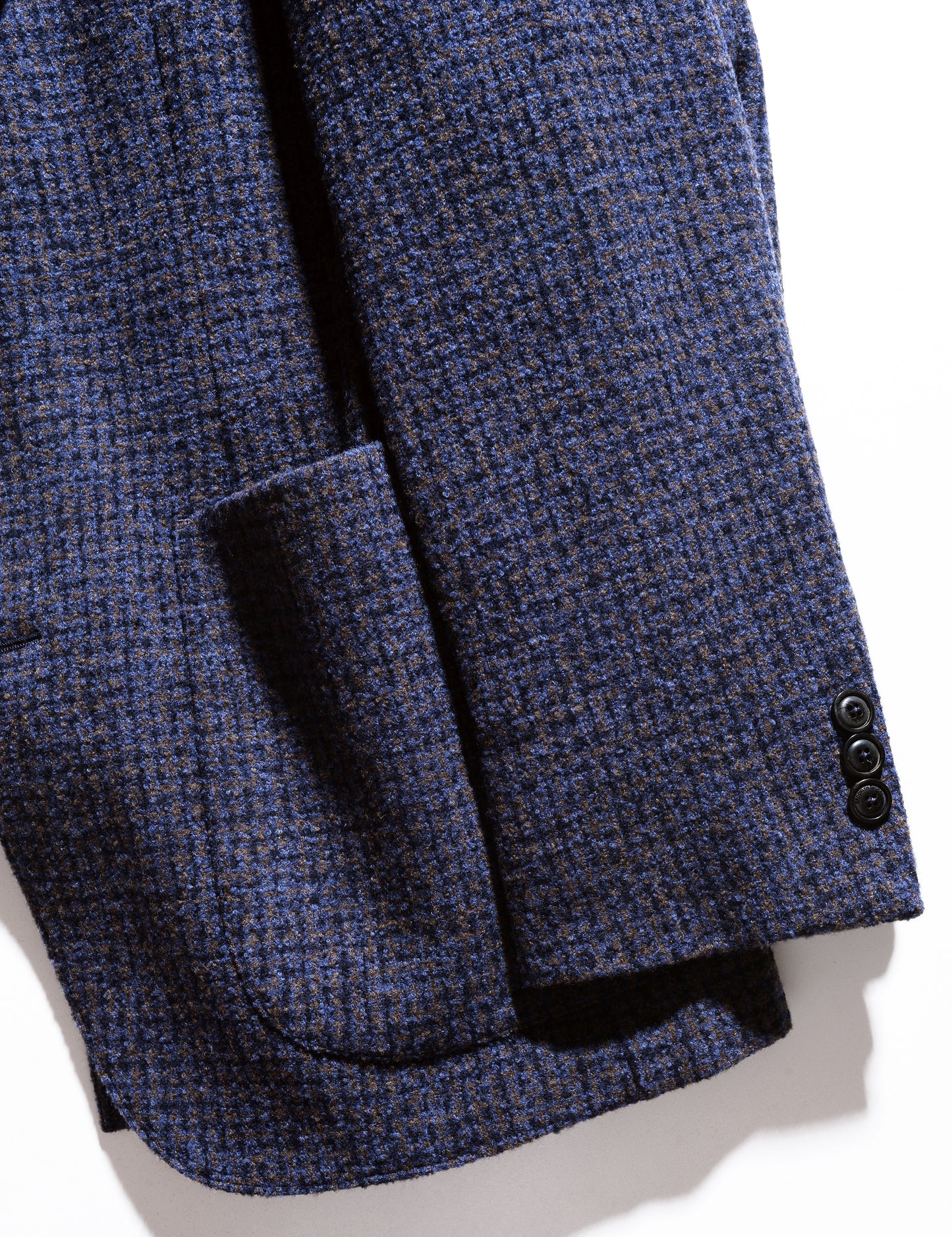 BKT35 Unstructured Jacket in 14.5 Micron Lofted Wool & Silk - Inverno Blue