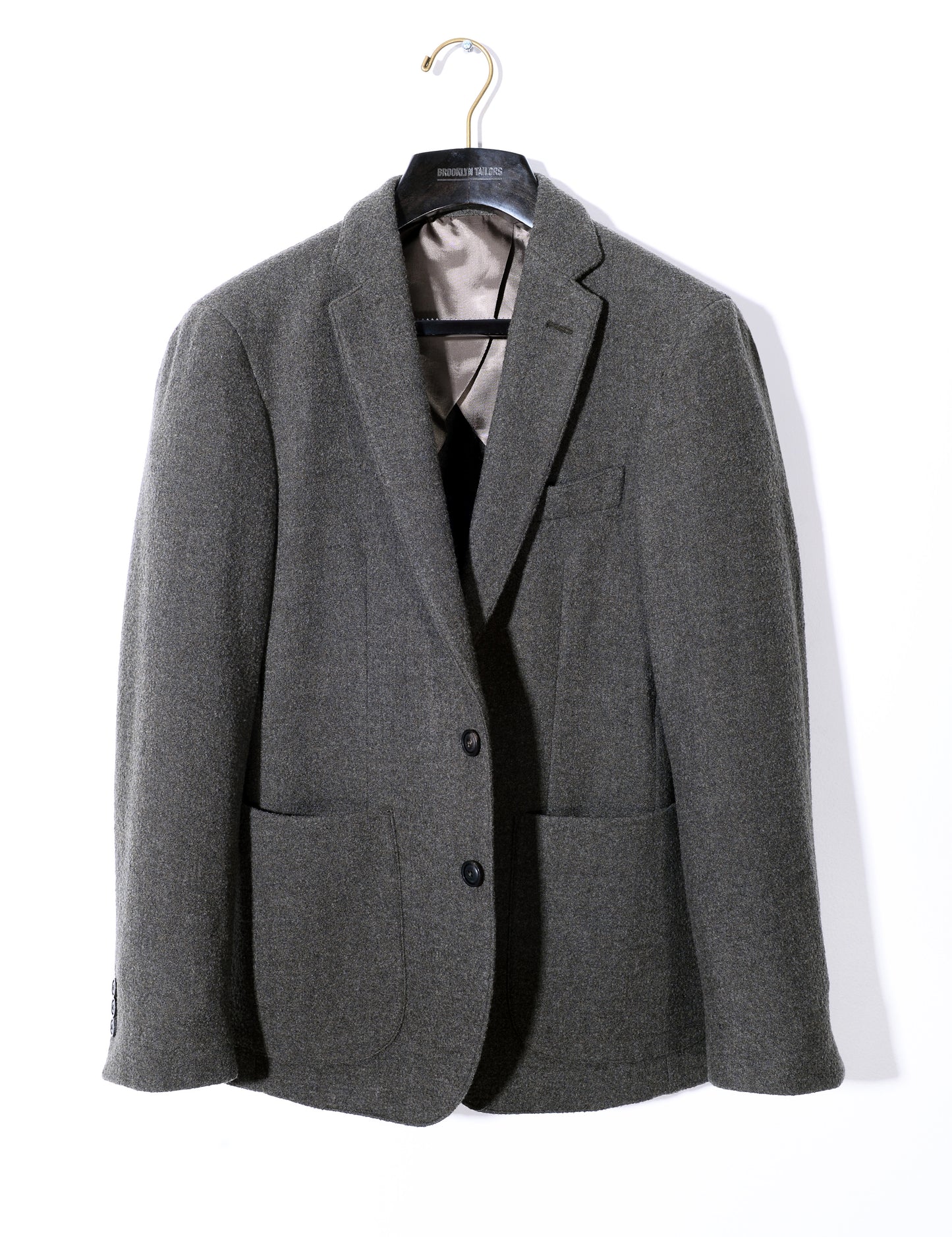 BKT35 Unstructured Jacket in 14.5 Micron Lofted Wool & Silk - London Gray
