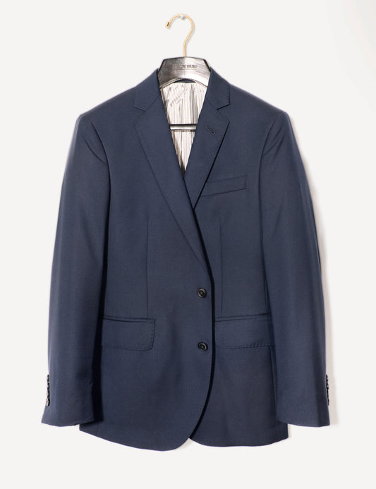 Brooklyn Tailors BKT50 Tailored Jacket in Super 110s Plainweave - Classic Navy full length shot on hanger