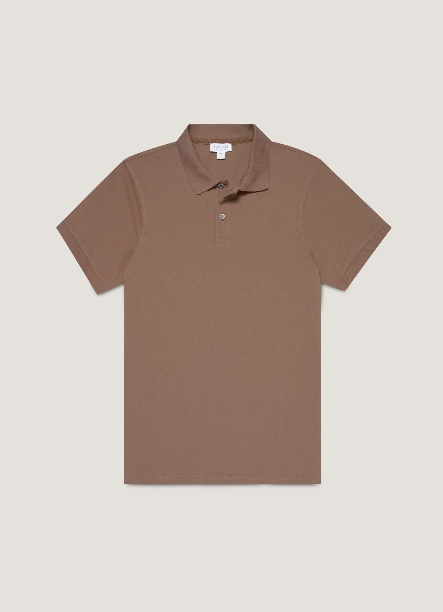 Short Sleeve Pique Polo - Bark