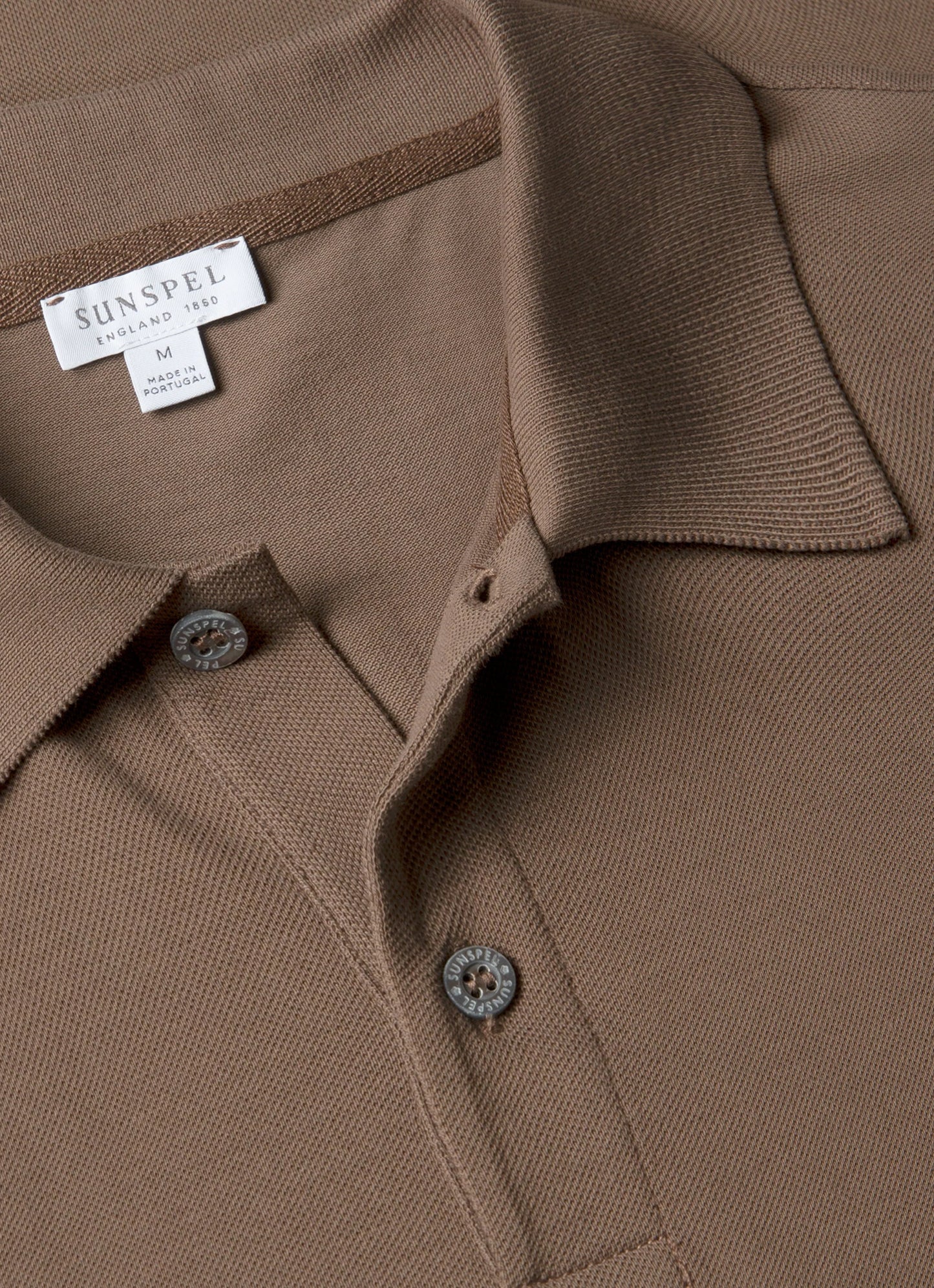 Short Sleeve Pique Polo - Bark
