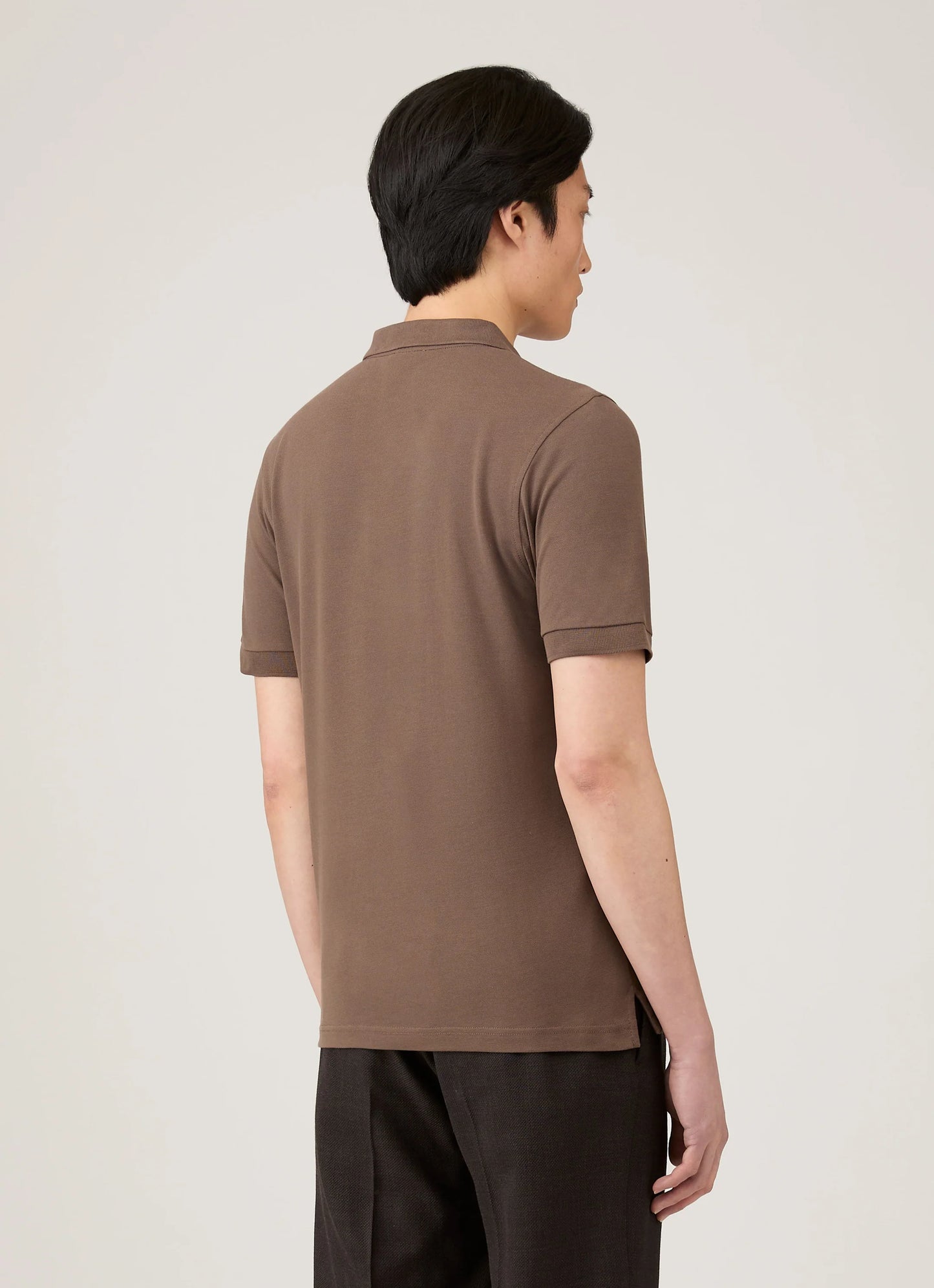 Short Sleeve Pique Polo - Bark