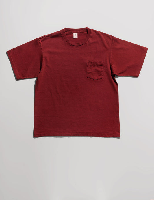 1-Pack Short Sleeve Bigger Fit Tee in Burgundy