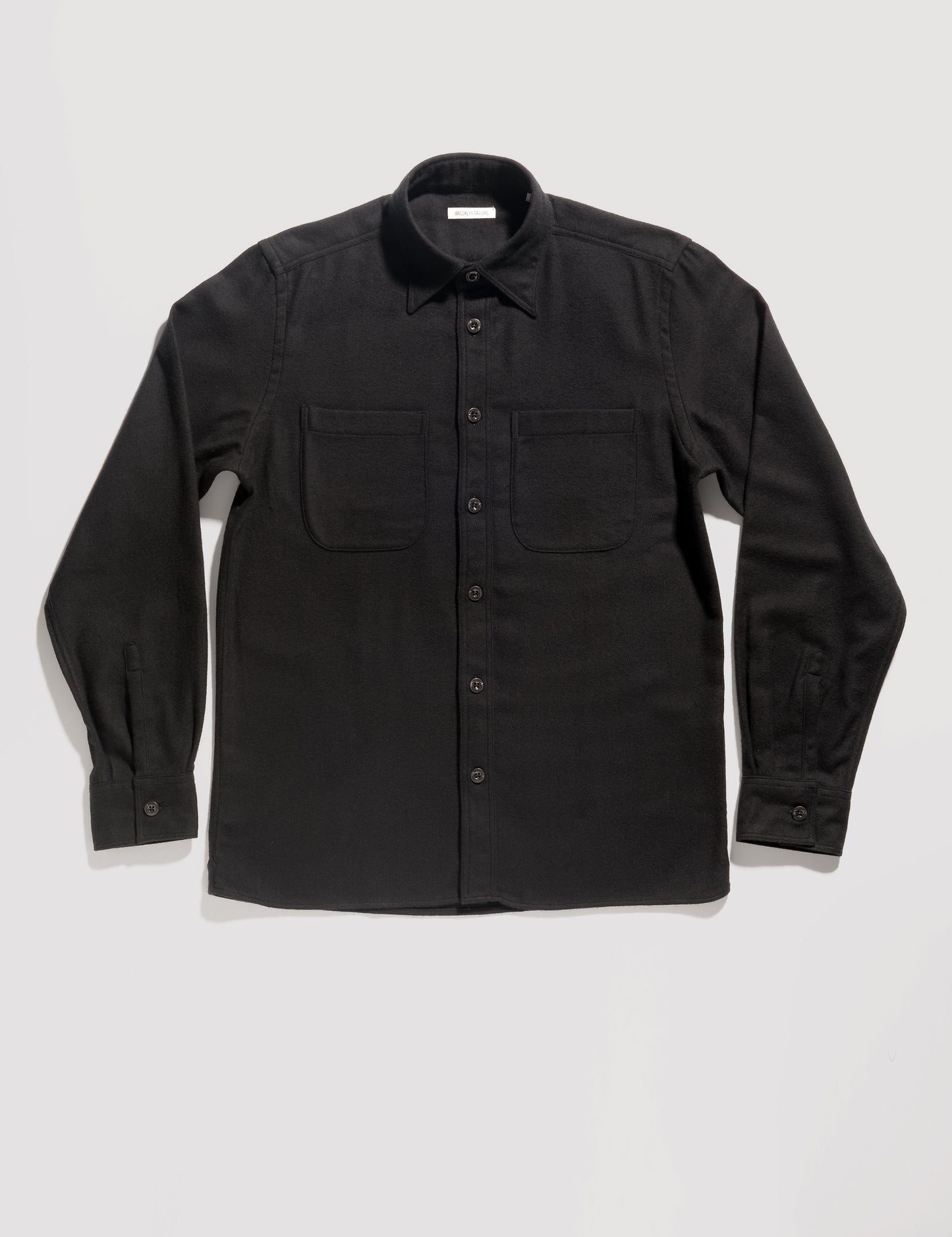 BKT16 Overshirt in Cotton Flannel - Black