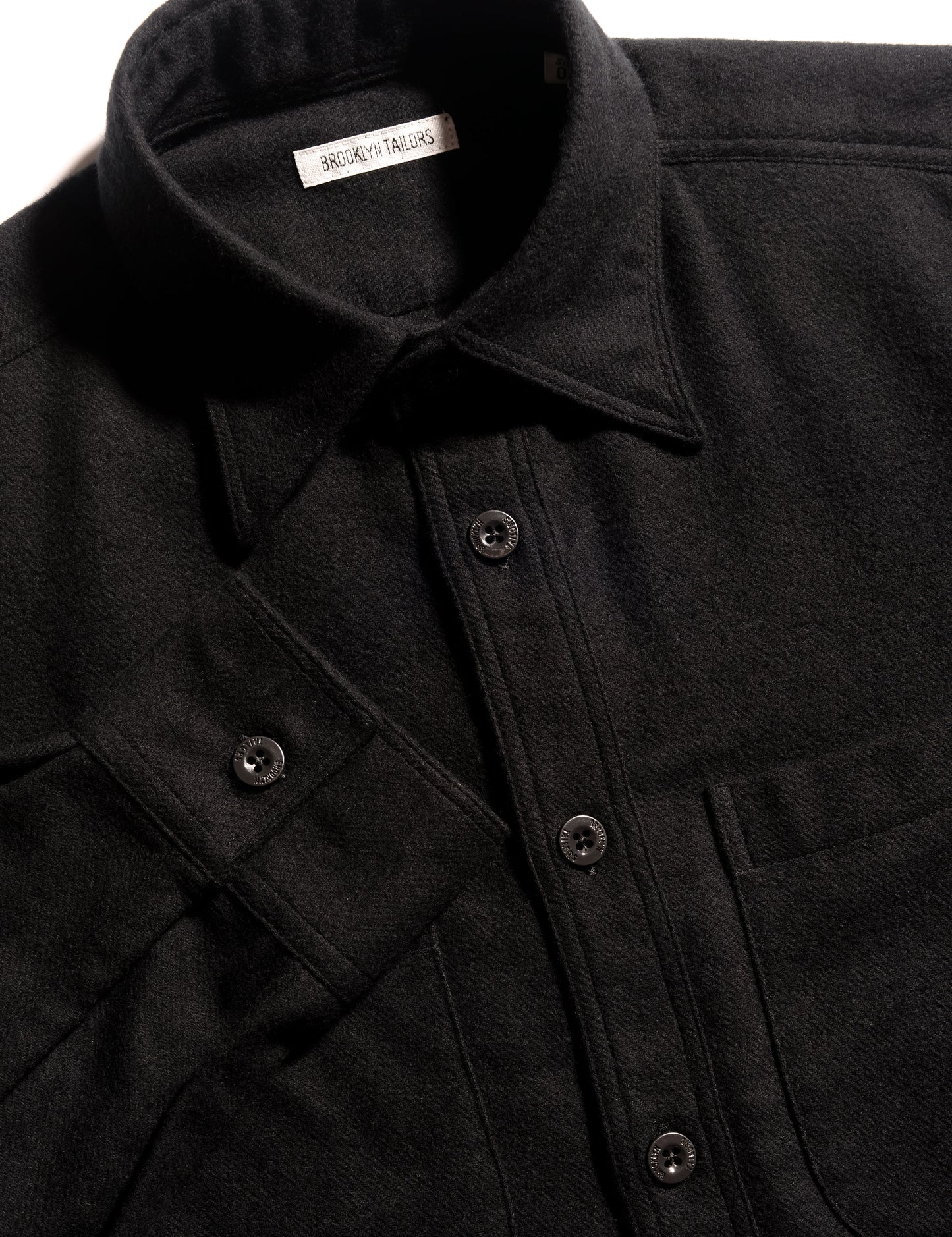 BKT16 Overshirt in Cotton Flannel - Black