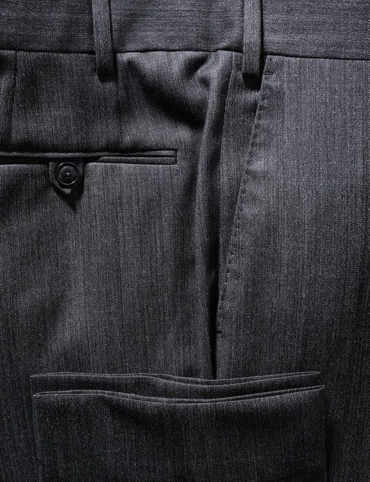 BKT50 Tailored Trousers in Variegated Wool - Electric Night