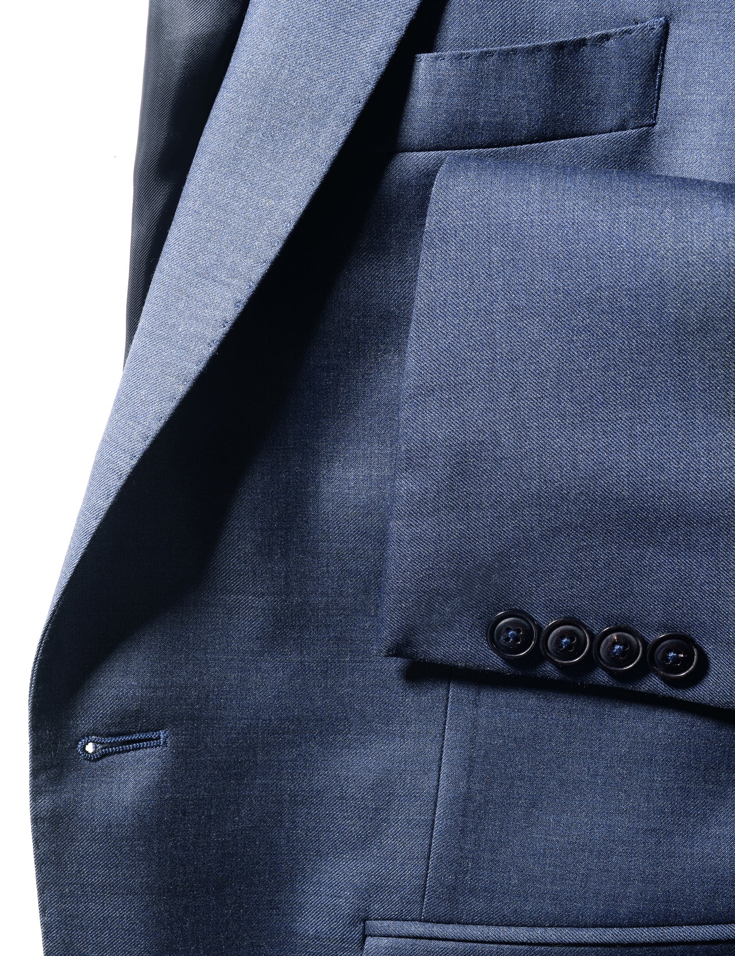 BKT50 Tailored Jacket in Super 130s Heather Twill - Gentian Blue