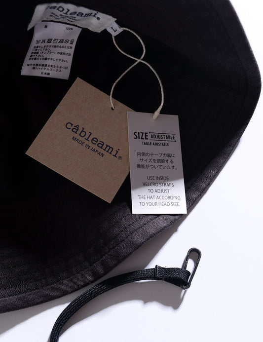 Bucket Hat with Removable Strap - Black