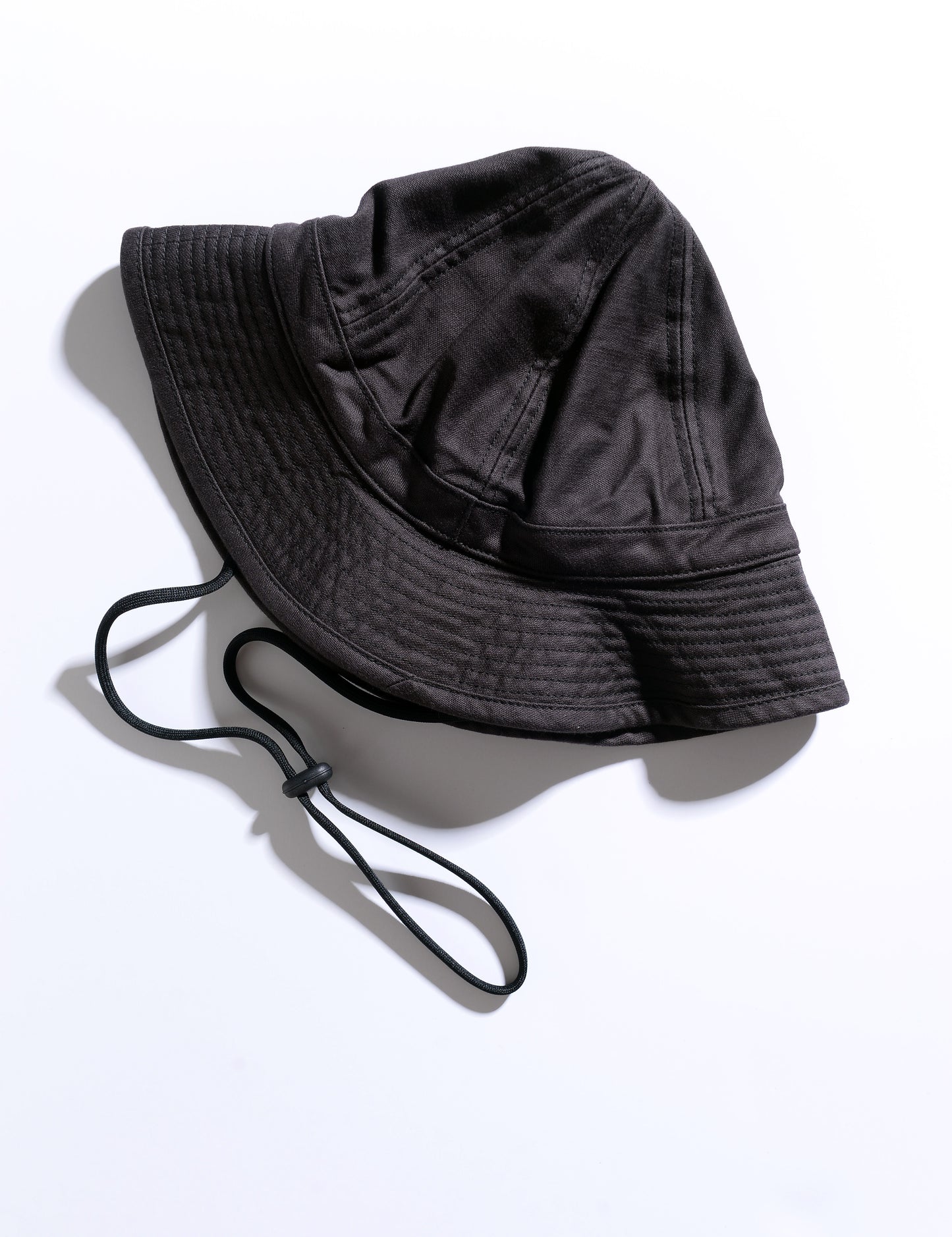 Bucket Hat with Removable Strap - Black